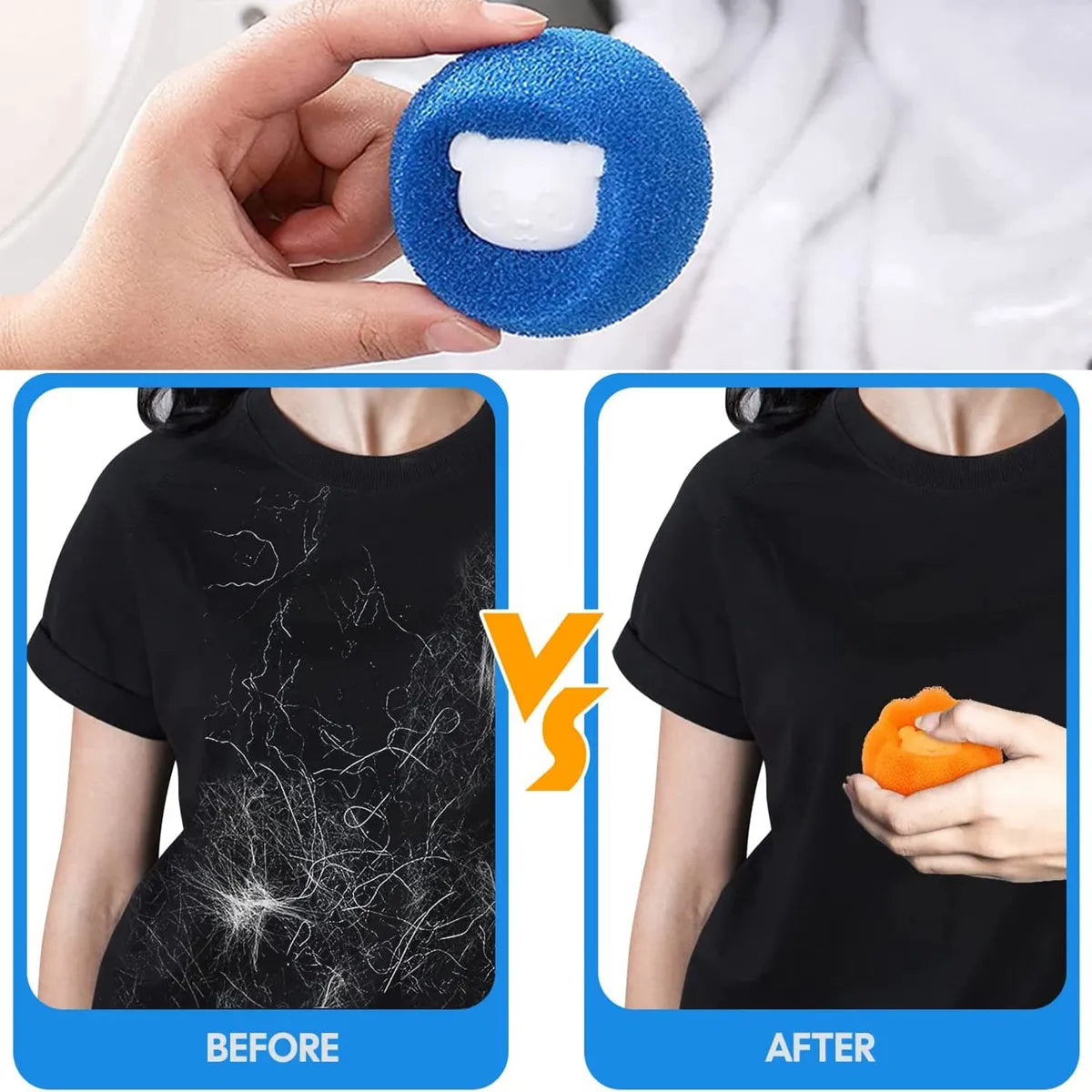 Paquete de x3 Filtro Atrapa Pelo Reutilizable para Lavadora